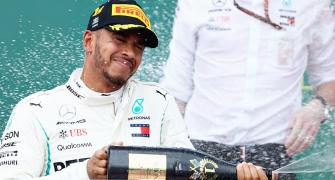Lucky Hamilton wins chaotic Azerbaijan Grand Prix
