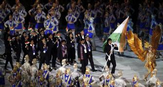 PHOTOS: Indian athletes shine at glittering Asiad opening