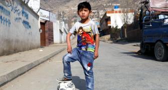 Afghan 'Messi boy' forced to flee home