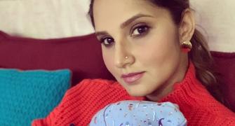 Sania Mirza cuddles with baby Izhaan