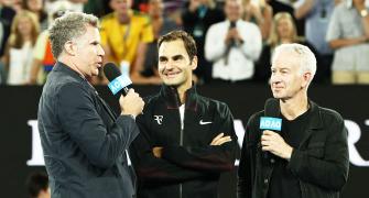 Watch: Federer's entertaining exchange with comedian Will Ferrell