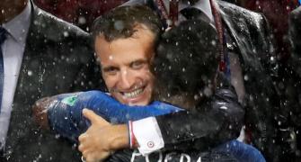 French president can bless his lucky stars, again, as 'Les Bleus' win World Cup