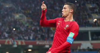 PIX: Hat-trick hero Ronaldo denies Spain in six-goal thriller