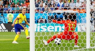 PHOTOS: Sweden rout Mexico but both qualify for last 16