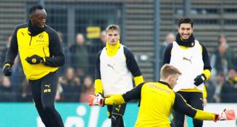 PHOTOS: Sprint king Bolt on target in Borussia Dortmund training
