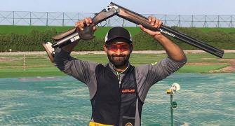 Shooter Bajwa breaks world record for historic skeet gold