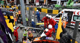 F3 driver Floersch fractures spine after huge airborne crash