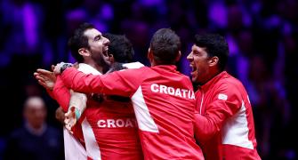 PHOTOS: Cilic beats Pouille to win Davis Cup for Croatia