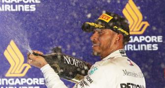F1: Hamilton opens 40-point lead with Singapore GP triumph
