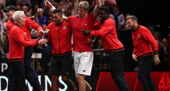 PIX: Anderson beats Djokovic again in Laver Cup