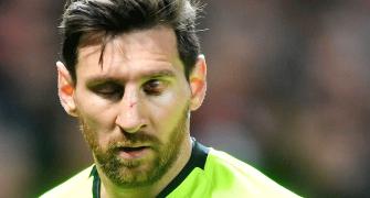 When Messi was left bloodied at Old Trafford
