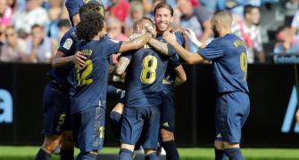 PHOTOS: Real Madrid win at Celta but Modric sees red