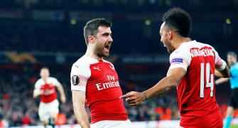 Europa League PIX: Arsenal, Chelsea storm into last 16