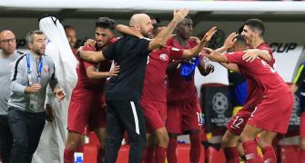 Qatar reach Asian Cup final despite sandal-throwing UAE fans