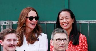 Duchess Kate skips Royal Box for outside court