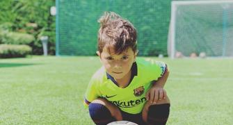 WATCH Mateo Messi: Like father, like son...