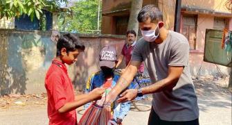 SEE: India footballer Subhashish helps the needy
