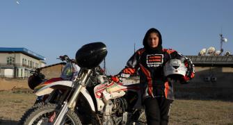 PICS: Afghan girl takes up motocross