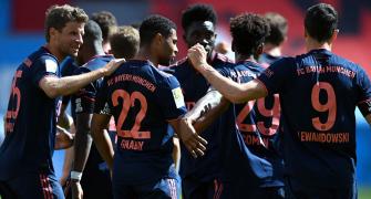 PIX: Bayern crush Leverkusen; Paderborn hold Leipzig
