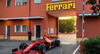 SEE: Ferrari's Leclerc reports back to work in style