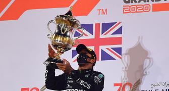 PICS: Hamilton wins crash-marred Bahrain Grand Prix