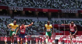 PIX: Jamaica's Parchment wins men's 110m hurdles gold