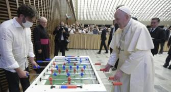 Soccer-loving Pope Francis gets new toy!
