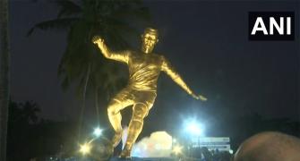 Crisitiano Ronaldo statue unveiled in Goa