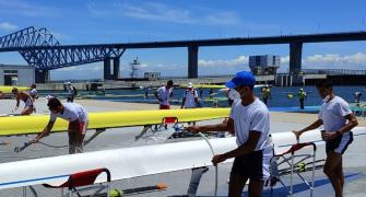 PIX: Indian rowers start practice in Tokyo