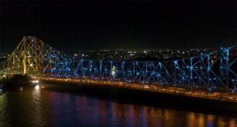 Howrah Bridge lit up to cheer Indians for Tokyo Games
