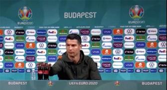 SEE: 'Drink water!' Ronaldo says at Euro press brief