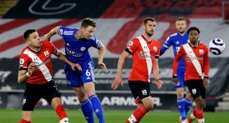 Soccer: Leicester held; Leipzig in German cup final