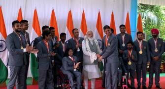 PIX: Paralympians' special gift for PM Modi...