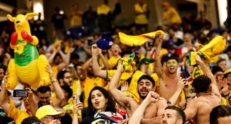 PIX: Australia in party mode; Tunisians enjoy win