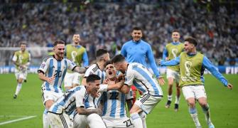 FIFA World Cup PIX: Argentina lead 1-0 at half-time