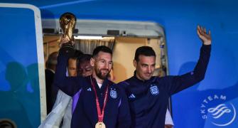 PICS: World Champs Messi, Team Come Home