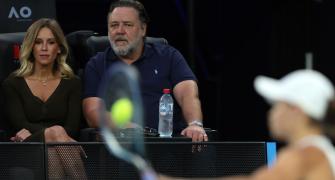 Russell Crowe, Thorpe watch on as Barty makes history