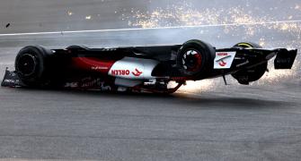 PIX: Zhou's horror crash rocks British F1 Grand Prix