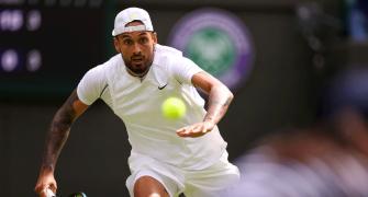 Painful knee hampers Kyrgios bid for Wimbledon glory