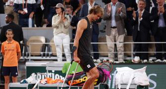 PHOTOS: Zverev's painful exit at French Open