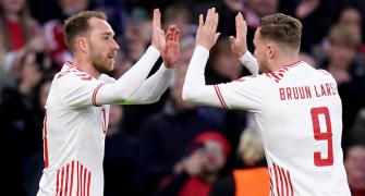 Eriksen marks emotional return to Parken Stadium