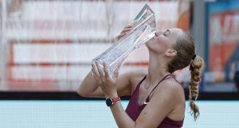 Kvitova upsets Rybakina to win first Miami Open crown