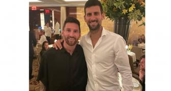 Meeting of legends: Djokovic's good wishes for Messi