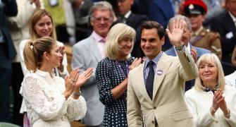PICS: Centre Court can't get enough of Federer!