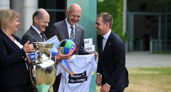 Germany's Chancellor marks Euro 2024 countdown