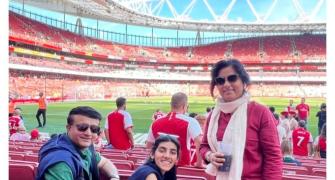 Ganguly watches Arsenal crush Man U at The Emirates