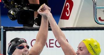 PIX: Ledecky wins record-equalling ninth swim gold