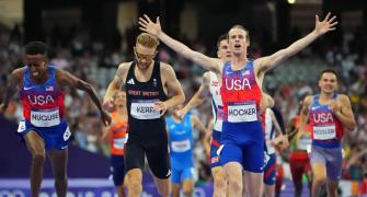 Olympics PIX: Hocker pulls off upset; Thomas wins 200m