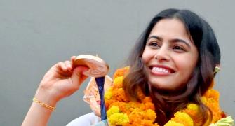 SEE: Manu Bhaker returns to grand welcome in Delhi