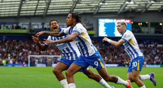 EPL PIX: Brighton STUN Man United; Haaland 'tricks